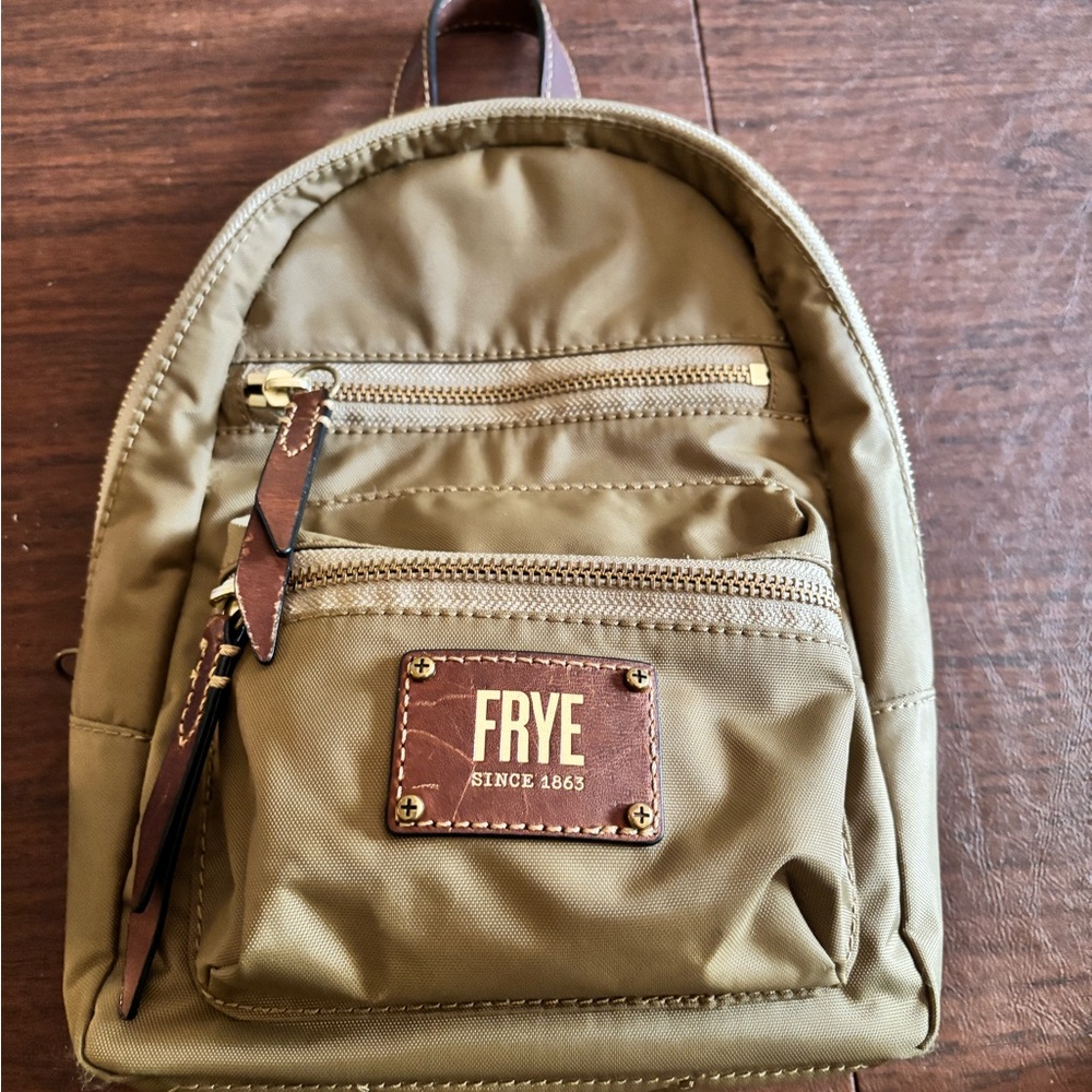 FRYE khaki colored women’s backpack